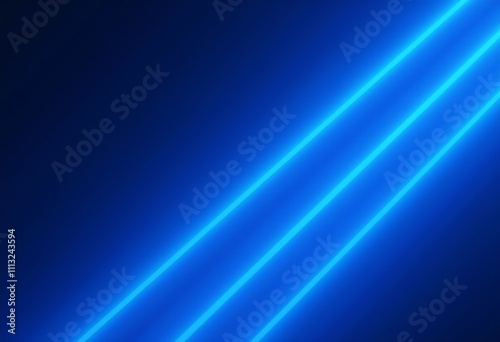 Futuristic Aesthetic: Seamless Pattern of Glowing Neon Blue Lines Against a Blue Gradient Background with High Contrast