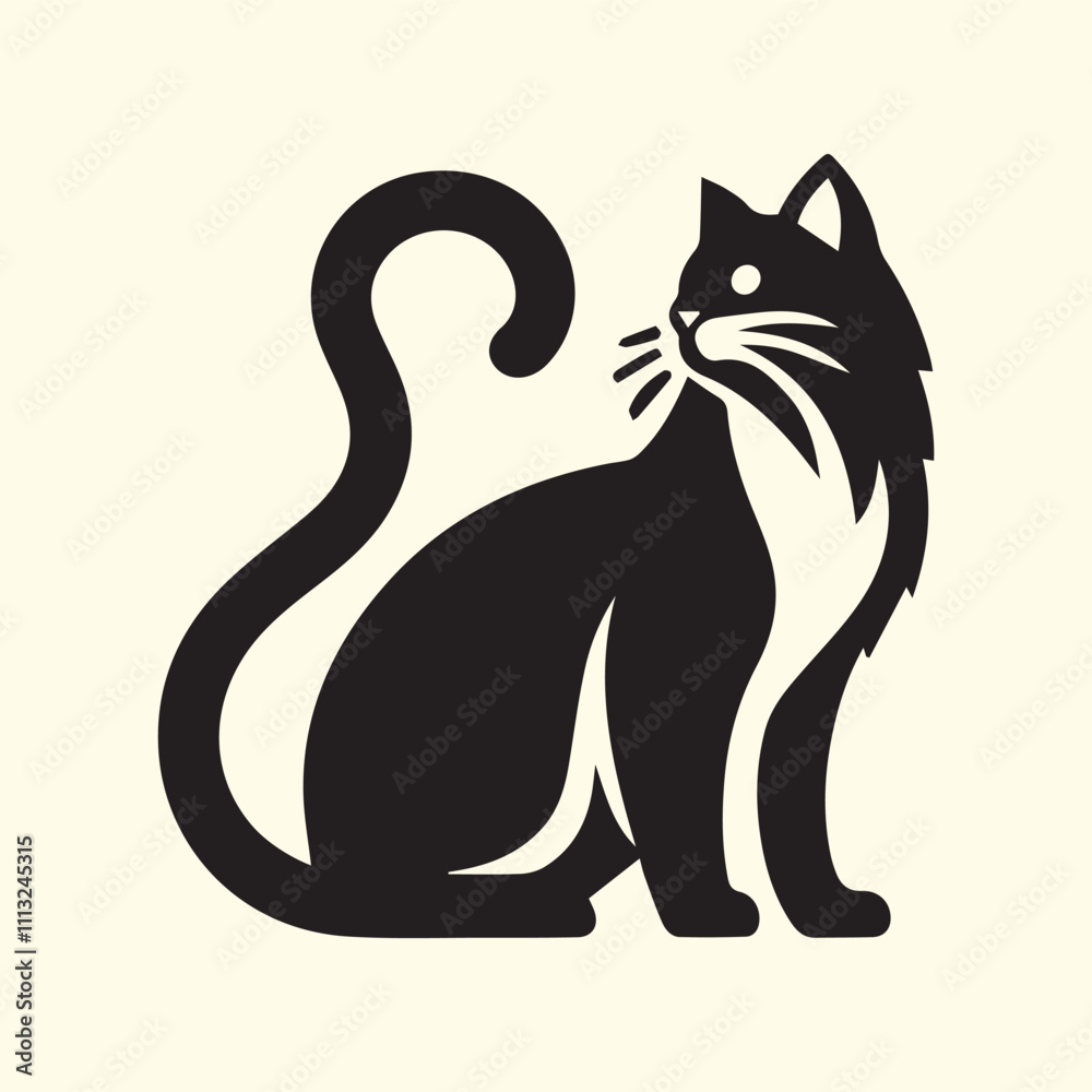 cat silhouette vector, cat logo silhouette vector. cat silhouette vector, cat logo silhouette vector.