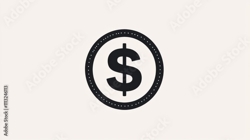 Simple Dollar Sign in Circle Icon