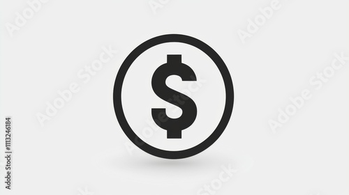 Dollar Sign Icon with Minimal Design