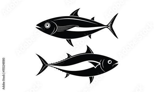 Tona fish vector design silhouette for t shirt design