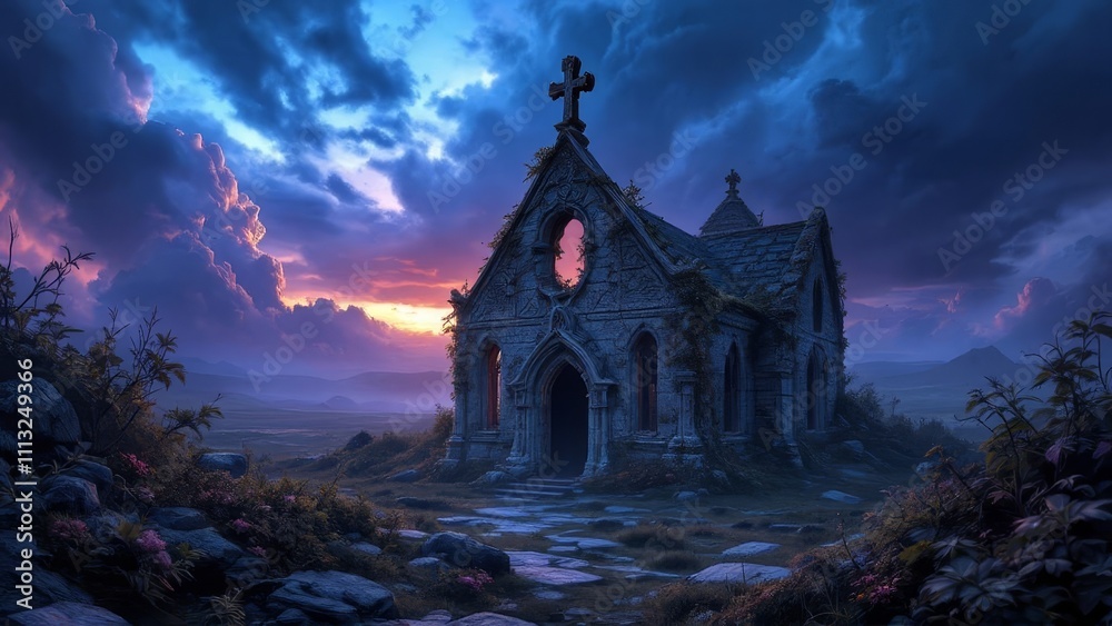 Time's relentless hand has claimed this weathered Welsh chapel. Time's relentless hand has claimed this weathered Welsh chapel.