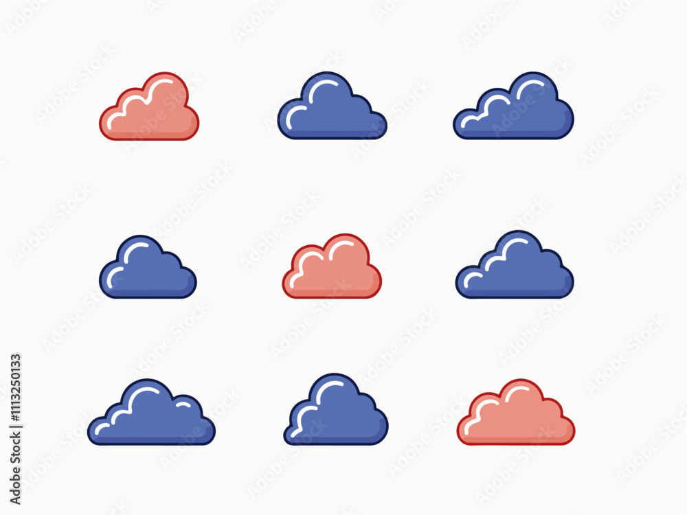 Cloud icon set. cloud isolated on white background. cloud in modern simple. cloud collection. Vector illustrator. Cloud icon set. cloud isolated on white background. cloud in modern simple. cloud collection. Vector illustrator.