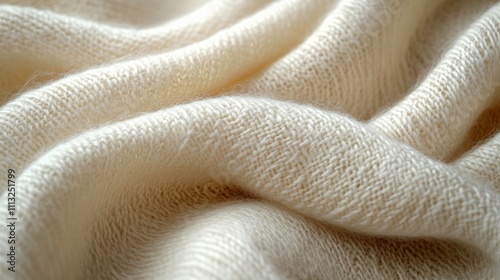 Soft Textured Cream Fabric Close-Up Highlighting the Warmth and Elegance of Wool Material Perfect for Cozy Fashion and Home Decor Projects