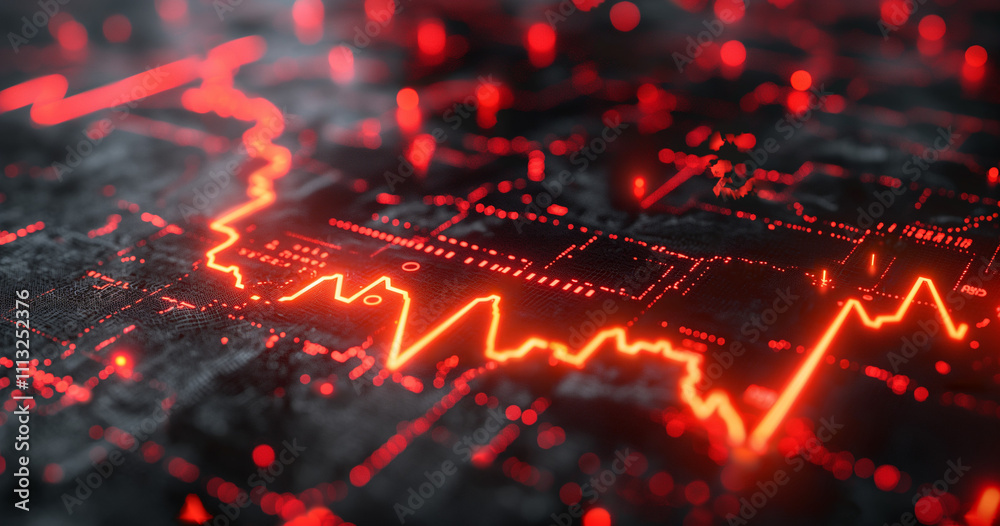 Declining Stock Market: Red Hot Charts Displaying a Financial Crisis Declining Stock Market: Red Hot Charts Displaying a Financial Crisis