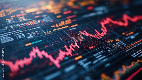 Chinese Flag and Stock Market Chart: A Visual Representation of Economic Growth