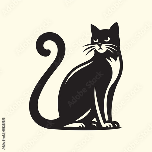 Wallpaper Mural cat silhouette vector, cat logo silhouette vector. Torontodigital.ca