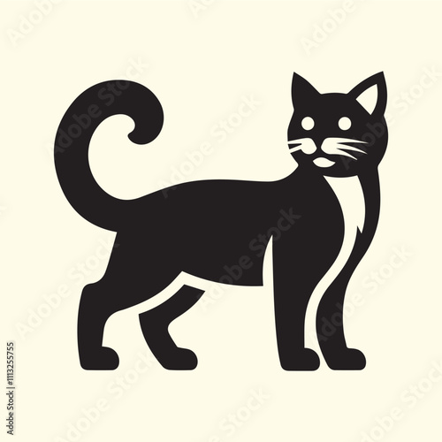cat silhouette vector, cat logo silhouette vector.
