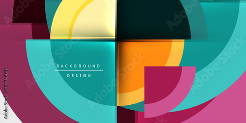 Target circle geometric abstract shapes. Vector Illustration For Wallpaper, Banner, Background, Card, Book Illustration, landing page