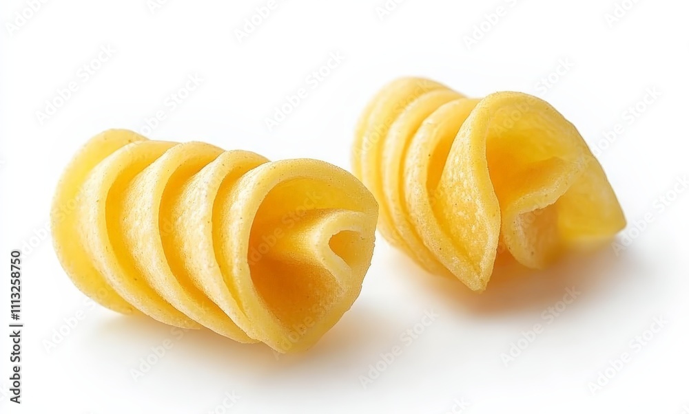 Golden Corn Tortilla Chips on White Background Golden Corn Tortilla Chips on White Background