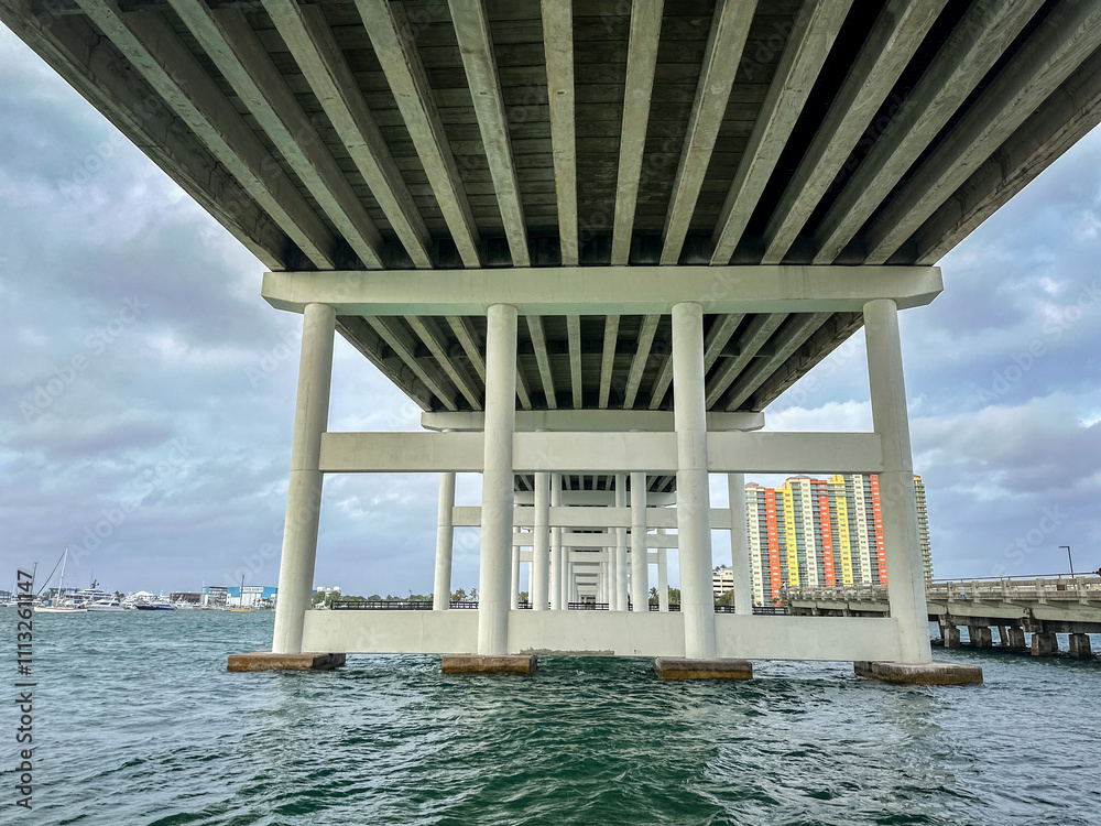 Underneath Blue Heron Bridge, Riviera Beach, Florida Underneath Blue Heron Bridge, Riviera Beach, Florida
