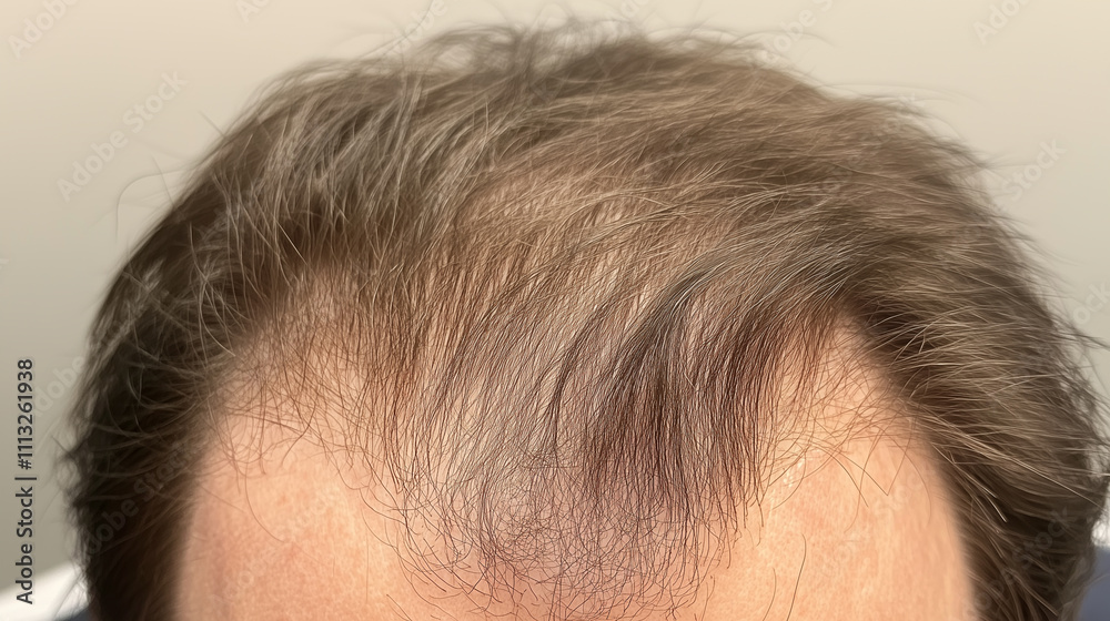 man scalp with severe hair loss, hair loss pattern symptoms on men man scalp with severe hair loss, hair loss pattern symptoms on men