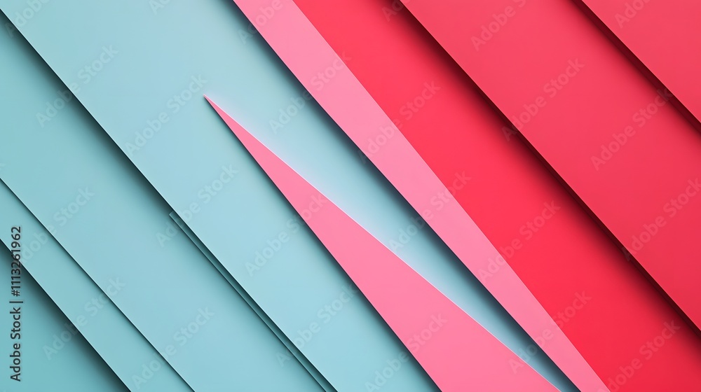 Fototapeta premium Abstract Diagonal Stripes in Pink and Blue Hues