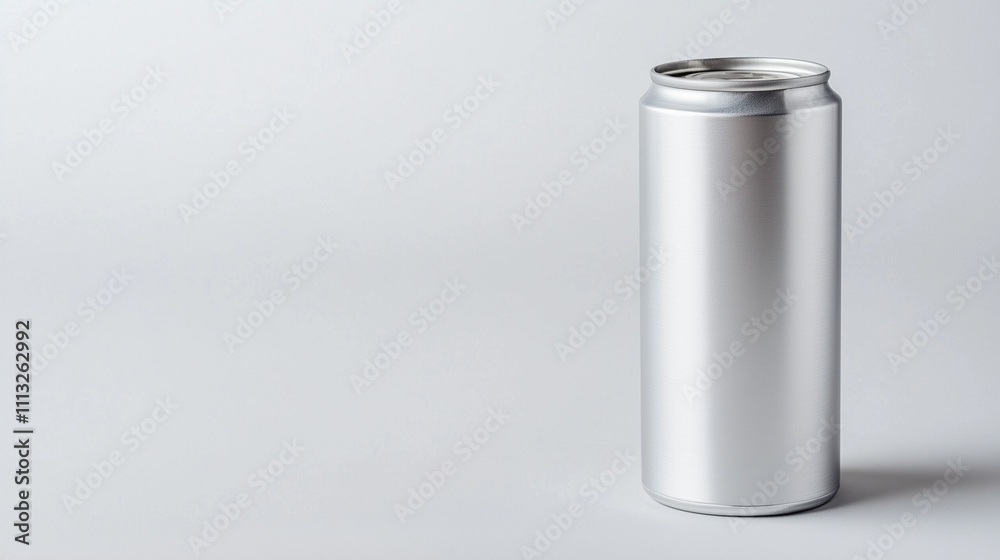 Aluminum Can Mockup: A clean, minimalist image of a sleek aluminum can, perfect for showcasing your beverage designs. The can stands alone against a neutral background. Aluminum Can Mockup: A clean, minimalist image of a sleek aluminum can, perfect for showcasing your beverage designs. The can stands alone against a neutral background.