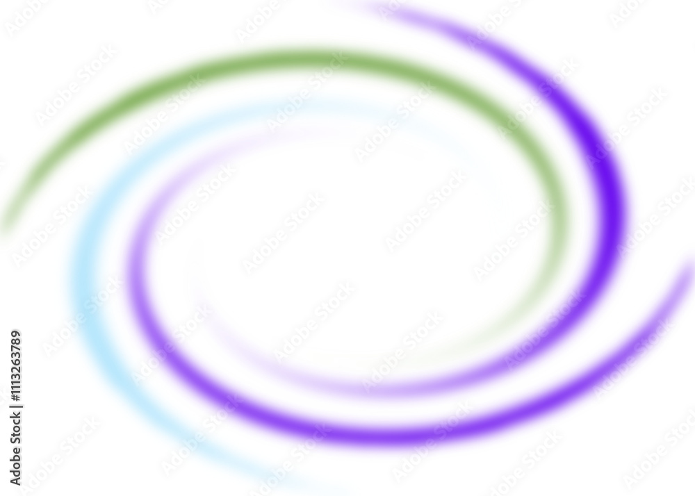An abstract colorful transparent swirl shape spiral desing element. An abstract colorful transparent swirl shape spiral desing element.