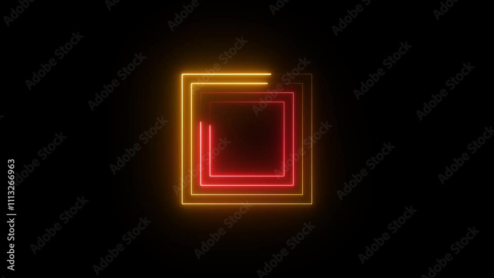 Abstract glowing neon rectangle line background motion graphics 4k animation. Abstract glowing neon rectangle line background motion graphics 4k animation.