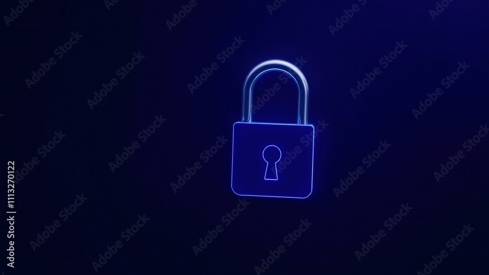 Secure Your Digital World with This Vibrant Blue Neon Lock Icon for Modern Web Design and Cybersecurity Themes Secure Your Digital World with This Vibrant Blue Neon Lock Icon for Modern Web Design and Cybersecurity Themes