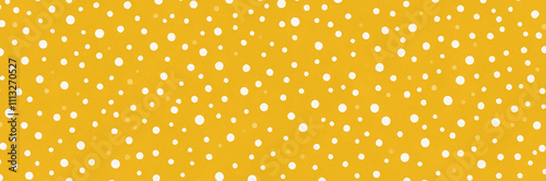 Yellow Polka Dot Pattern with White Circles