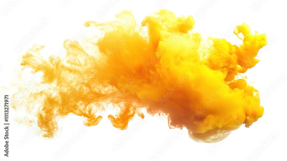 Abstract Yellow Ink Cloud Abstract Yellow Ink Cloud