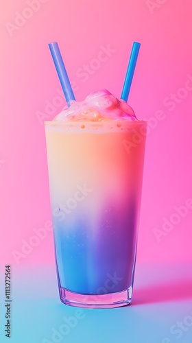 Wallpaper Mural Vegan smoothies in pastel color, Pastel Ombre Vegan Smoothie in a Glass Torontodigital.ca