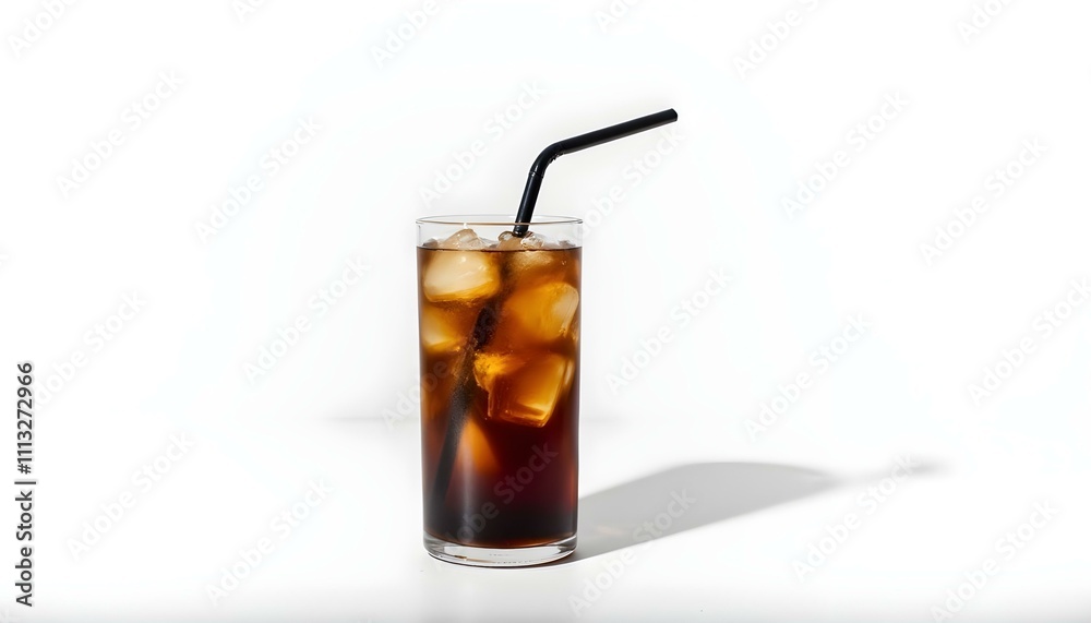 白い背景のアイスコーヒー 白い背景のアイスコーヒー