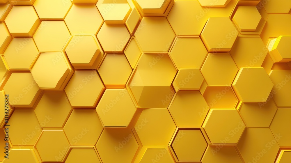 Abstract Yellow Hexagon Pattern Abstract Yellow Hexagon Pattern