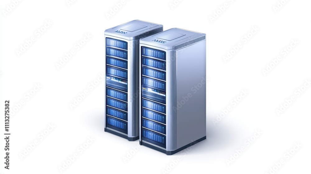 Servers stacked for high availability and redundancy in data center environment to ensure high Servers stacked for high availability and redundancy in data center environment to ensure high