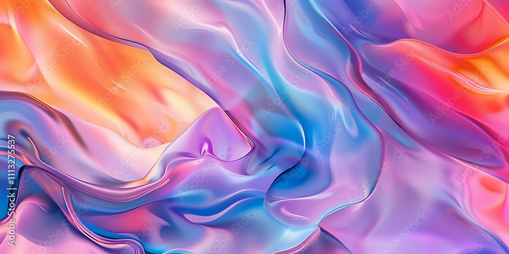 Obraz premium Swirling shapes in an abstract background, featuring dynamic motion and vibrant, flowing colors.