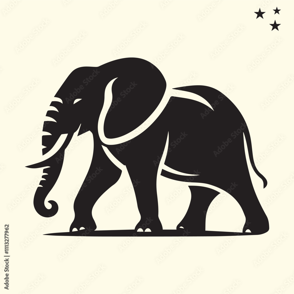 black elephant silhouette vector, Elephant logo silhouette vector. black elephant silhouette vector, Elephant logo silhouette vector.