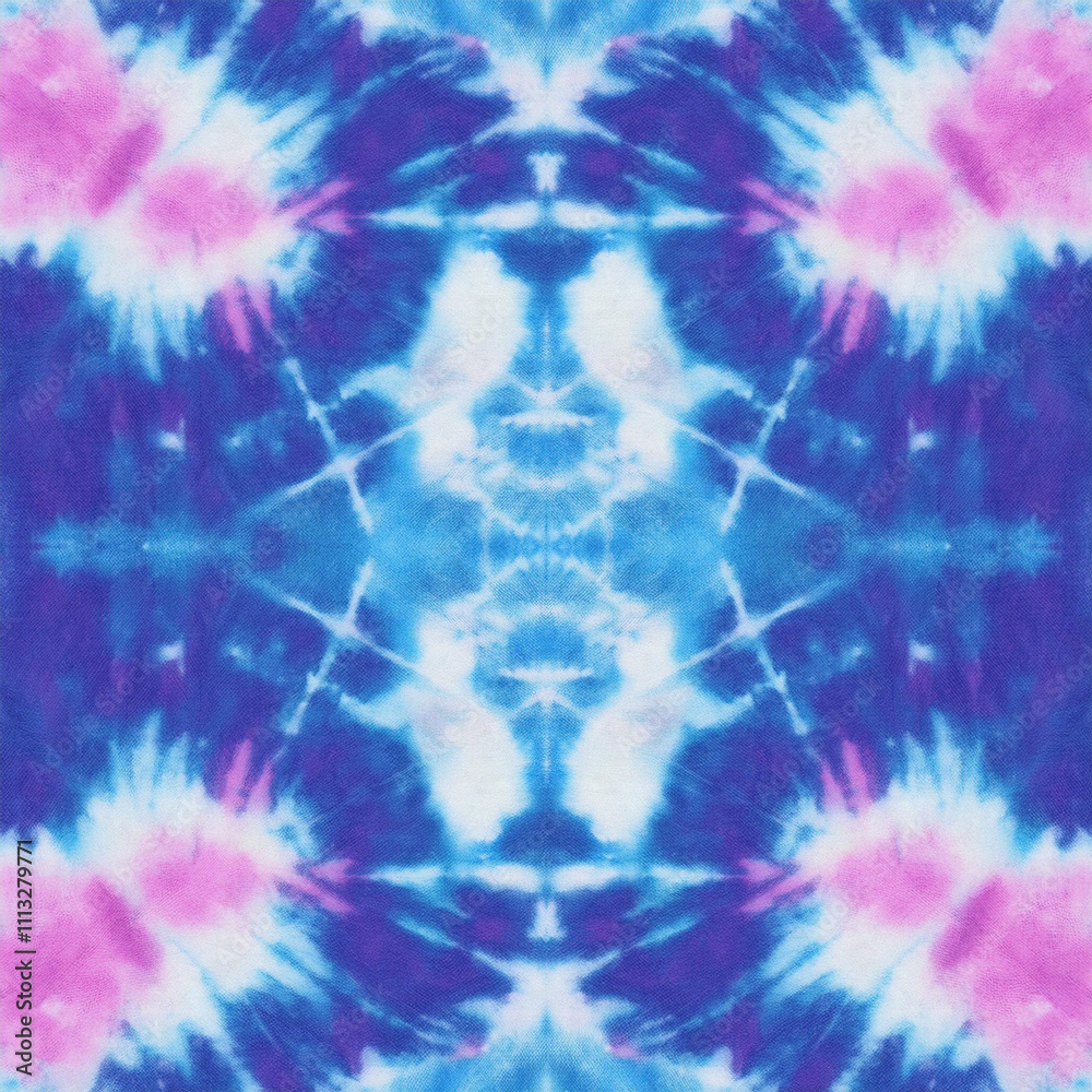Fototapeta premium Beautiful tie dye print pattern or Shibori print ink art tie-ups ink print abstract shibori tie dye seamless print pattern