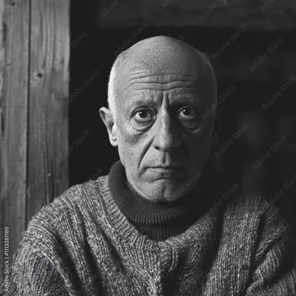 Here is a 10-word description of the image: Serious elderly Here is a 10-word description of the image: Serious elderly