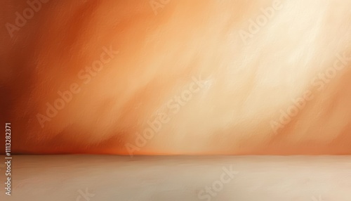 Warm Peach and Soft Beige Abstract Background for Autumn Sale Cosmetic Display