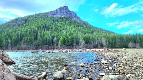 Beautiful lake and mountain view