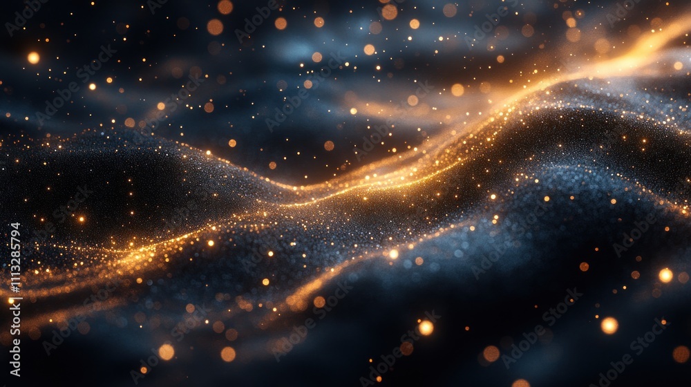 Black Background with Golden Japanese Style Pattern Black Background with Golden Japanese Style Pattern
