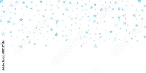 star confetti on transparent background (blue)