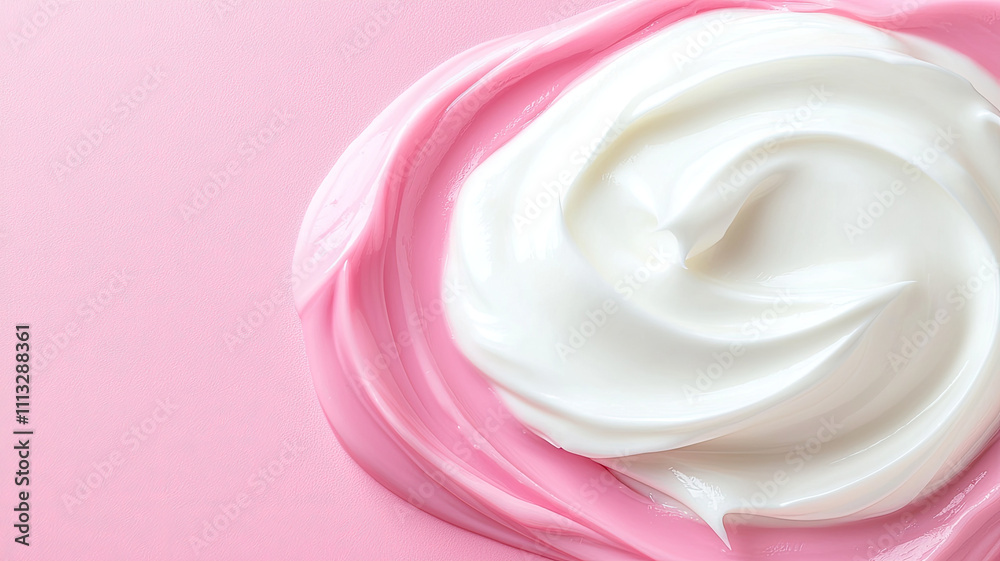 Creamy pink and white texture swirls create soft, inviting look Creamy pink and white texture swirls create soft, inviting look