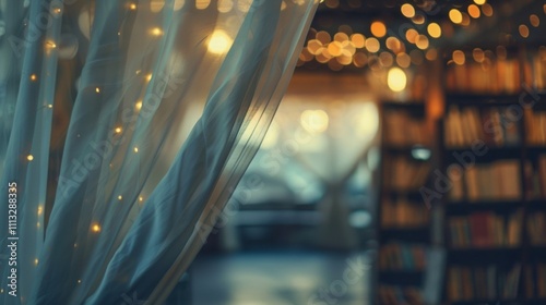 Fuzzy tents creating a dreamy atmosphere for book lovers to immerse themselves in. photo