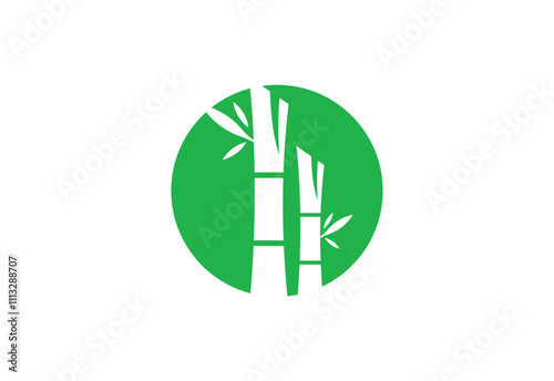 Free Download Bamboo logo design with white background, Vector design Concept - GFXLoad