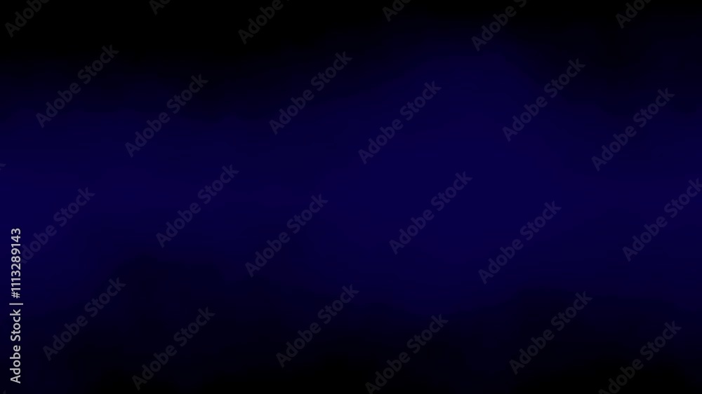 abstract of blue smoke effect in the center on black background