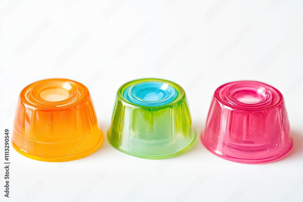 Set of eco-friendly laundry detergent pods isolated on a white background Set of eco-friendly laundry detergent pods isolated on a white background