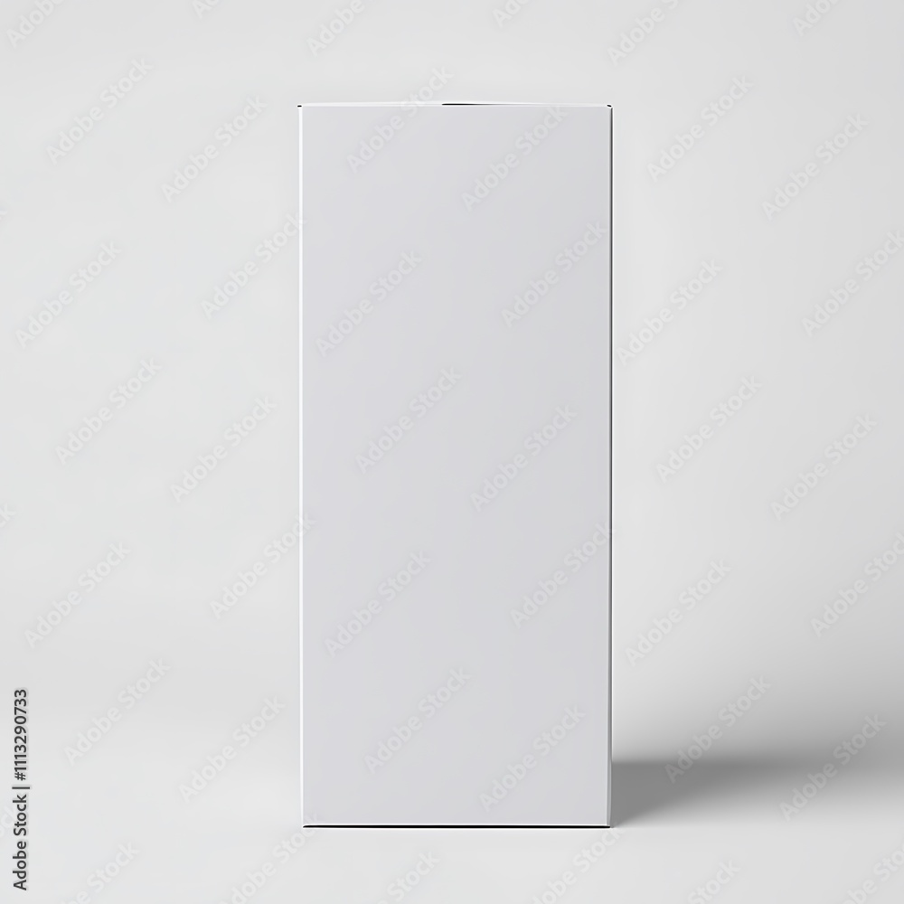 White Cardboard Box on a White Background White Cardboard Box on a White Background