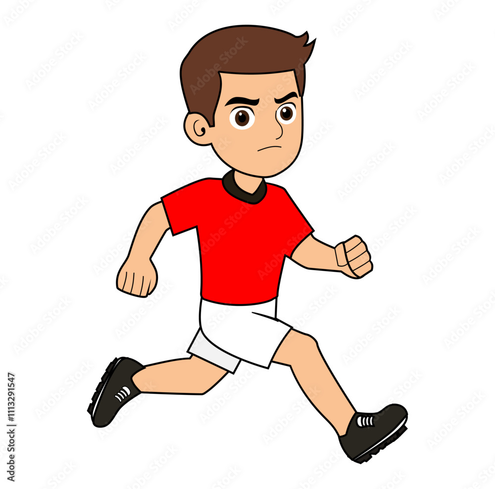 Cartoon Man Football Player Vectors Illustration Cartoon Man Football Player Vectors Illustration