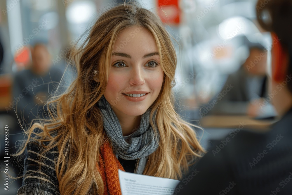 Professional Latina HR Manager Interviews Male Candidate in Office Setting Discussing Job Opportunities Professional Latina HR Manager Interviews Male Candidate in Office Setting Discussing Job Opportunities
