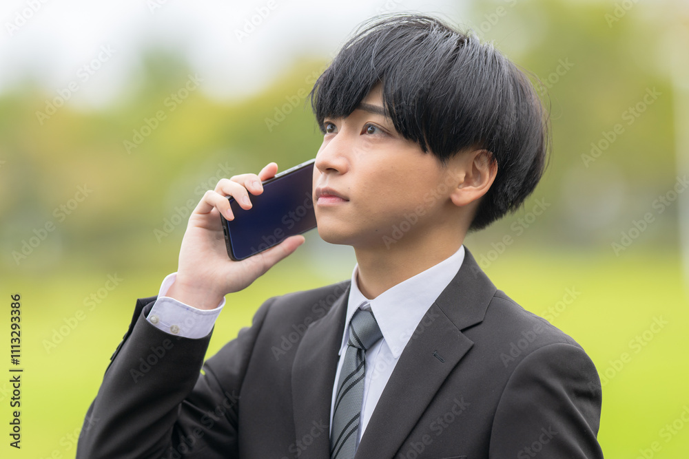 ビジネスマンとスマホ