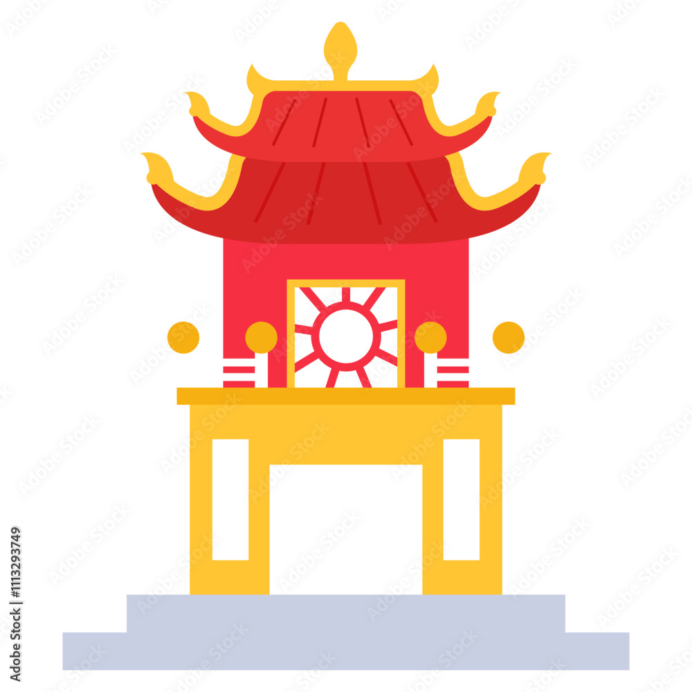Obraz premium Pagoda Illustration