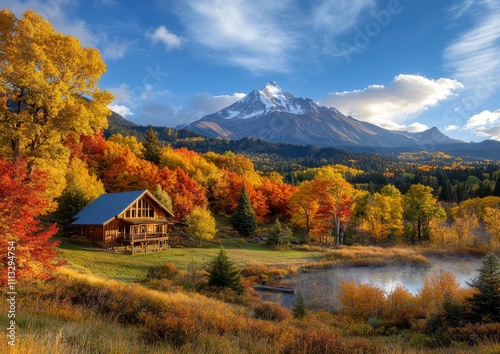 Breathtaking Landscape of Longs Peak at Sunset with Majestic Mountains and Vibrant Colors in the Rocky Mountain National Park