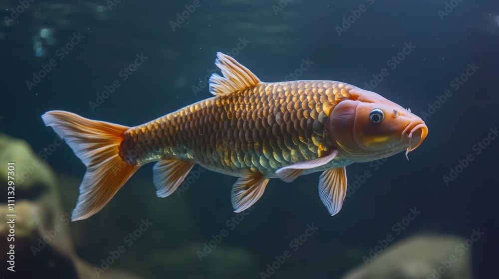 Naklejka premium Koi Fish in Aquarium