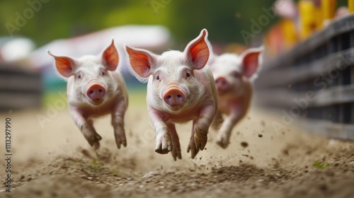 Three Piglets Racing