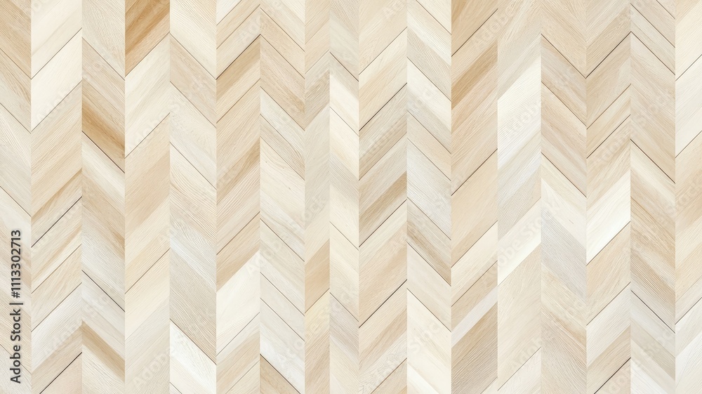 Fototapeta premium A patterned surface featuring light-colored wood in a herringbone design.