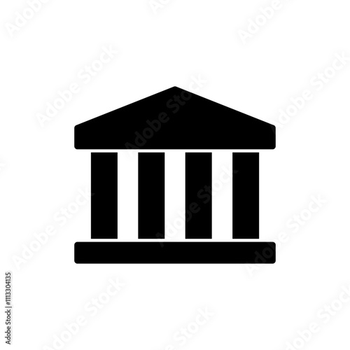 Bank icon vector. Bank sign and symbol, museum, university